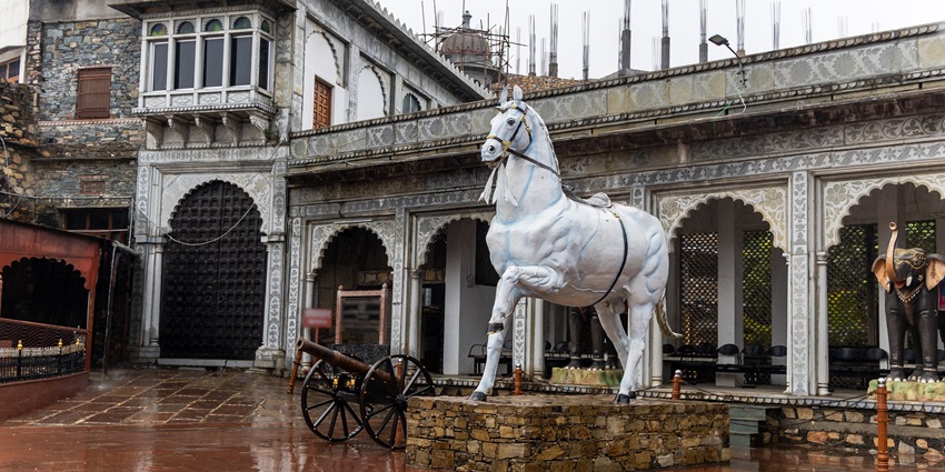 Maharana,Pratap,Museum,View,At,Rainy,Day,From,Flat,Angle