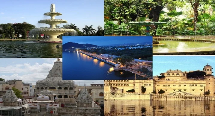 View of City Palace on lake Pichola in Udaipur, Rajasthan, India
